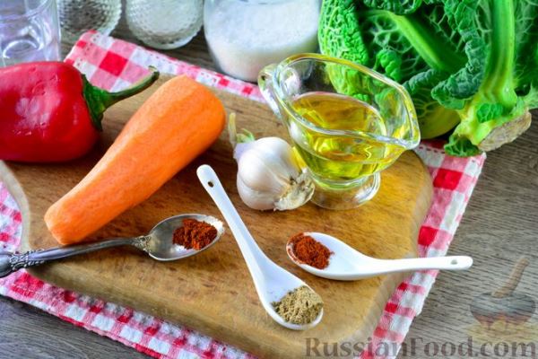 Салат из капусты, моркови и болгарского перца, по-корейски